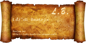 Ládi Beatrix névjegykártya